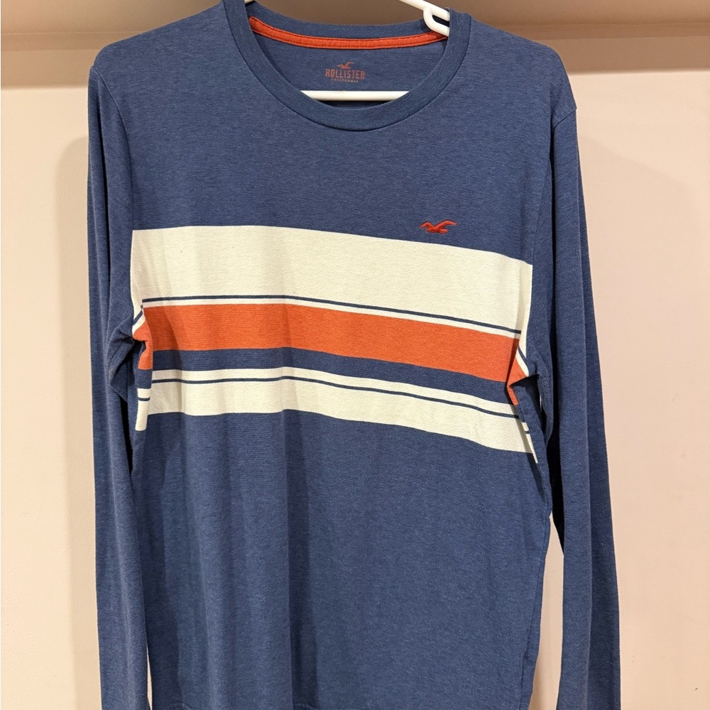 Hollister Blue and Orange Knit Top
